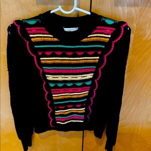 Sezane Estelle Jumper Black Multi - Size XS